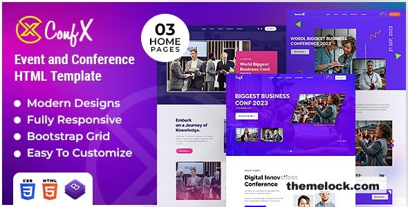 ConfX - Event & Conference HTML Template