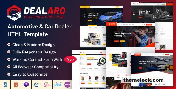 Dealaro - Automotive & Car Dealer HTML Template