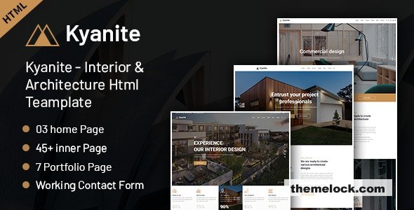 Kyanite - Interior Design & Architecture HTML5 Template