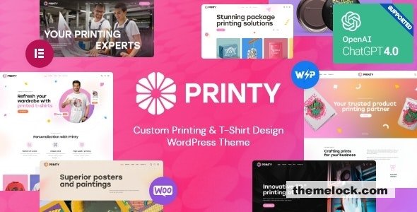 Printy v1.0 - Custom Printing & T-Shirt Design WordPress Theme