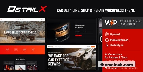 DetailX v1.6.0 - Car Detailing, Shop & Repair WordPress Theme