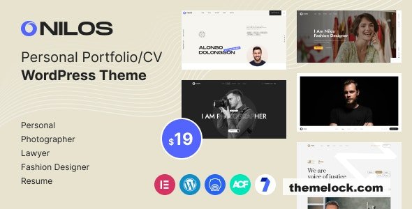 Nilos v1.0 - Personal Portfolio WordPress Theme