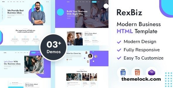 Rexbiz - Corporate Agency HTML Template