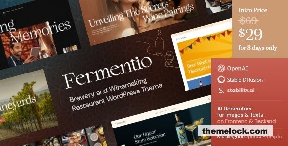 Fermentio v1.0 - Brewery and Winemaking Restaurant WordPress Theme