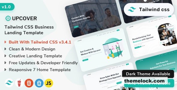Upcover - Tailwind CSS Business & Corporate Landing Template