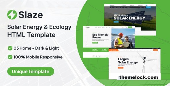 Slaze - Solar Energy & Ecology HTML Template