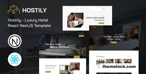 Hostily - Luxury Hotel React NextJS Template