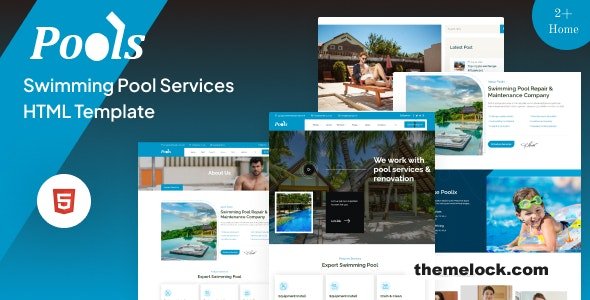 Pools - Swimming Pool Services HTML Template