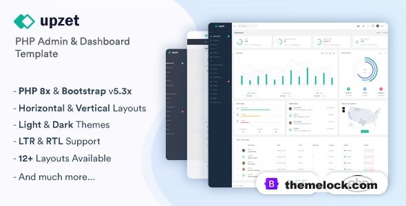 Upzet v1.1.0 - PHP Admin & Dashboard Template