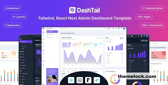 DashTail - Tailwind, React Next Admin Dashboard Template