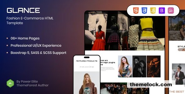 Glance - SASS E-Commerce Website Template