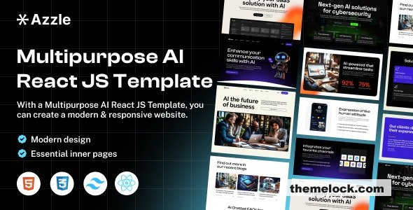 Azzle - AI Technology & Startup React Template
