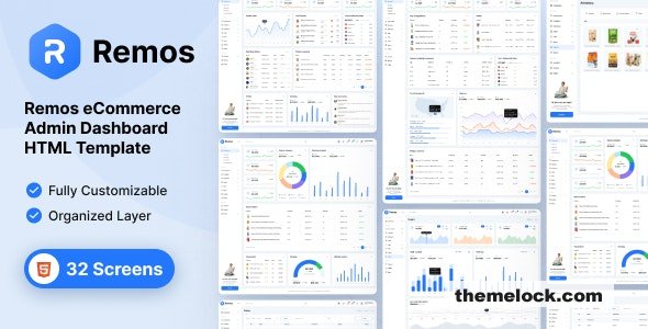 Remos - eCommerce Admin Dashboard HTML Template