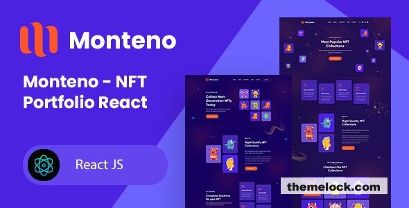Monteno - NFT Portfolio React Template