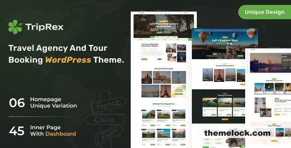 TripRex v1.1.0 - Travel Agency and Tour Booking WordPress Theme