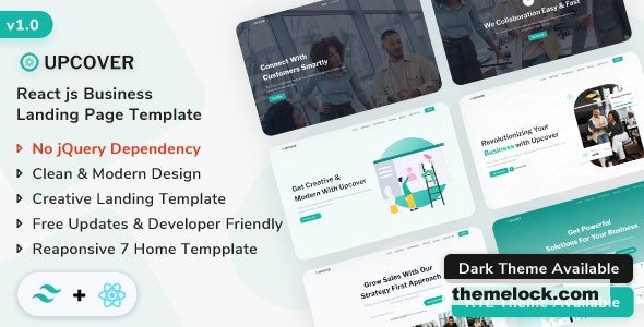 Upcover - React Js Business Landing Page Template