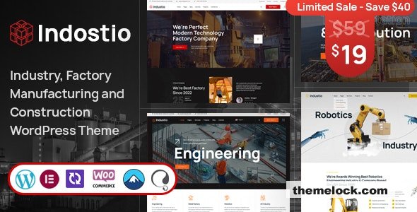 Indostio v1.0 - Factory and Manufacturing WordPress Theme