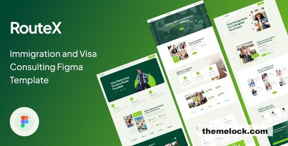 RouteX - Immigration and Visa Consulting Figma Template