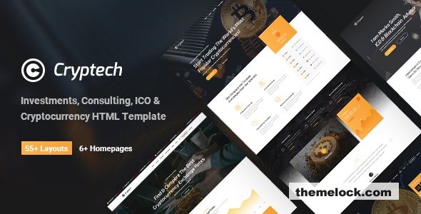 Cryptech - Responsive Bitcoin, Cryptocurrency and Investments HTML Template