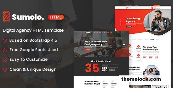 Sumolo - Digital Agency HTML Template