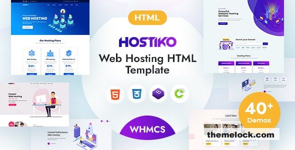 Hostiko - Hosting HTML & WHMCS Template With Isometric Design - 7 May 2024