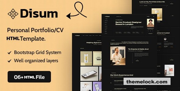 Disum - Personal Portfolio HTML Template