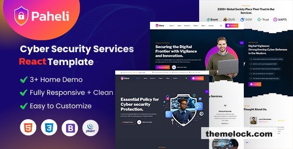 Paheli - Cyber Security React Template