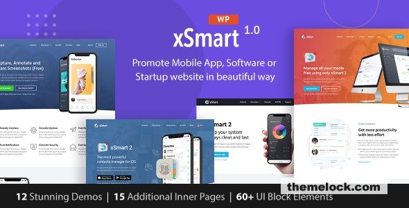 xSmart v1.2.9.4 - App Landing Page WordPress Theme in Tech Presentation, Promo Marketing & Advertising Agency