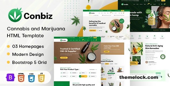 Conbiz - Medical Marijuana and CBD Oil HTML Template