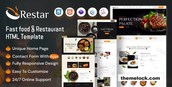 Restar - Fast Food & Restaurant HTML Template