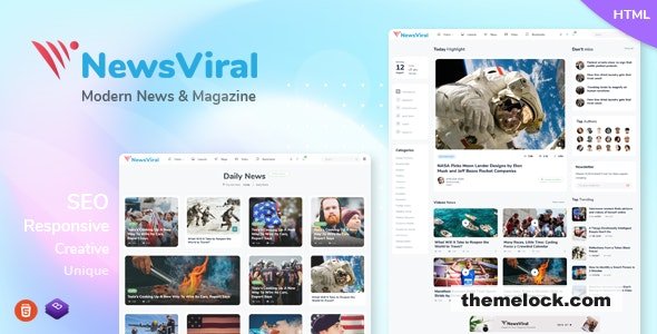 Newsviral v2.1 - Modern News & Magazine HTML Template