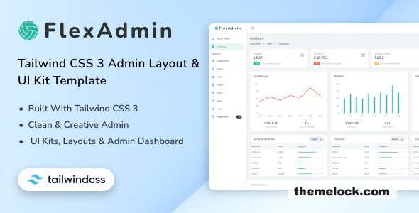 FlexAdmin - Tailwind CSS 3 Admin Layout & UI Kit Template