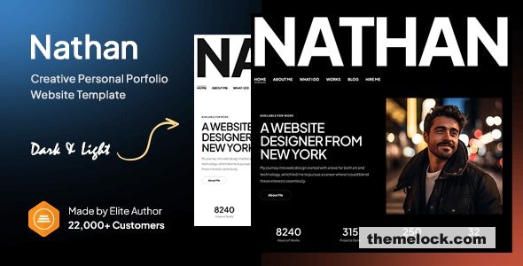 Nathan - Creative Personal Portfolio Website Template