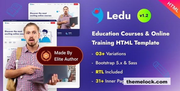 Ledu v1.2 - Education Courses & Online Training Bootstrap 5 Template
