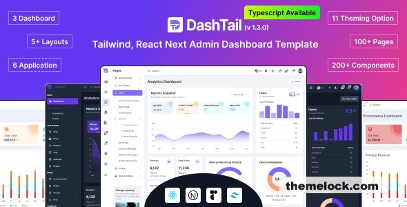 DashTail v1.3.0 - Tailwind, React Next Admin Dashboard Template with shadcn-ui