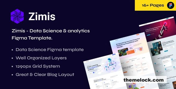 Zimis – Data Science & Analytics Figma Template