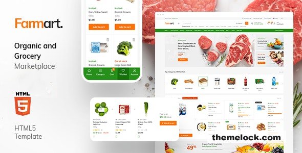 Farmart v1.2.0 - Organic Marketplace eCommerce HTML Template + Admin Template