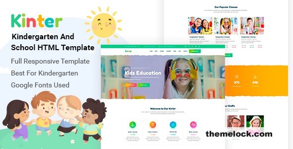 Kinter - Kids Kindergarten & School HTML5 Template