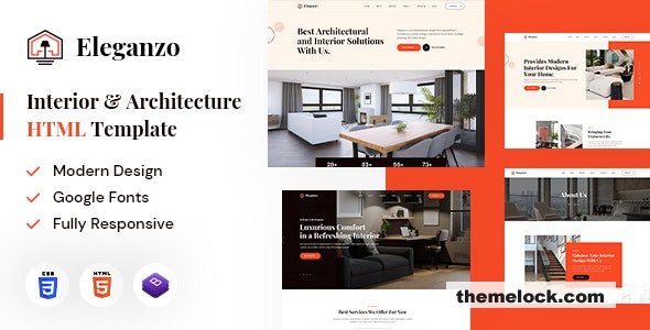 Eleganzo - Interior & Architecture HTML Template