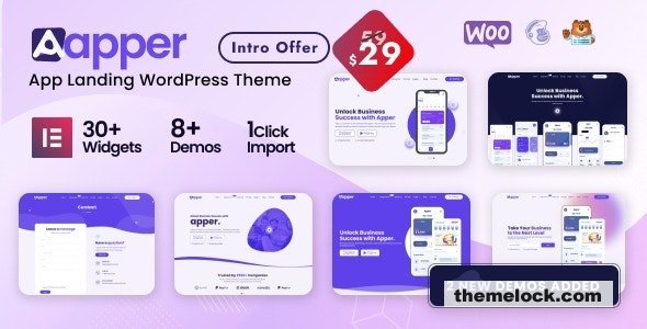 Apper v2.0.9 - WordPress Multi-concept App Landing Page Theme