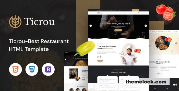 Ticrou - Restaurant HTML Template