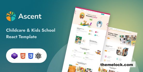 Ascent - Childcare & Kids Education React Template
