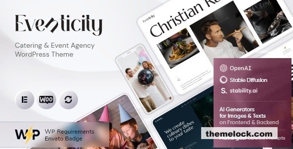 Eventicity v1.0 - Catering & Event Agency WordPress Theme