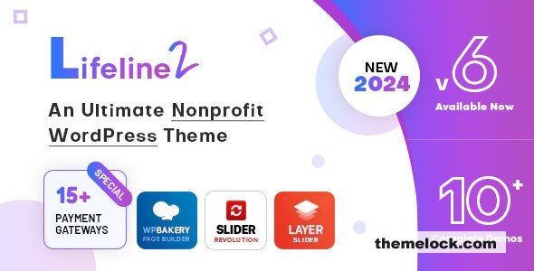 Lifeline 2 v6.6.2 - An Ultimate Nonprofit WordPress Theme for Charity, Fundraising and NGO Organizations