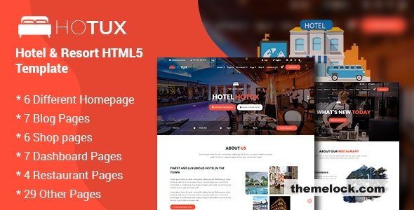 Hotux - Hotel & Resort HTML5 Template