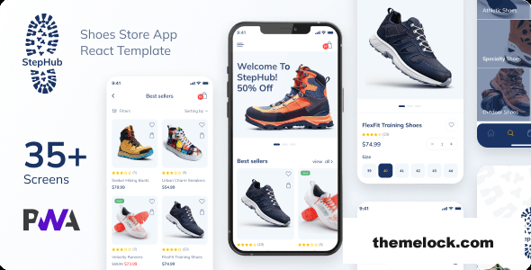 StepHub - Shoes Store & eCommerce React Mobile App | PWA