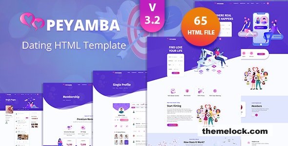 Peyamba - Dating Website HTML Template