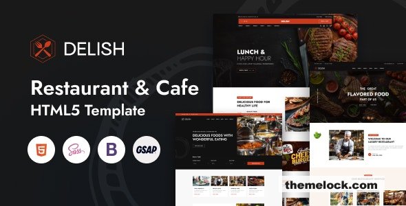 Delish – Restaurant & Cafe HTML5 Template