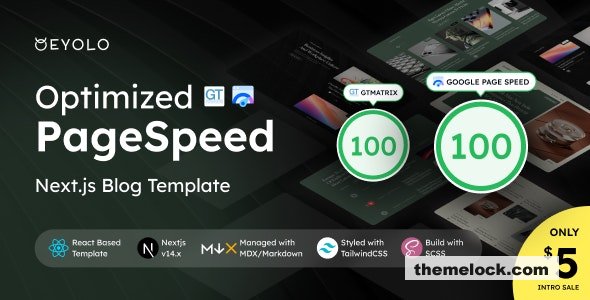 Eyolo - React Nextjs Personal Blog Template