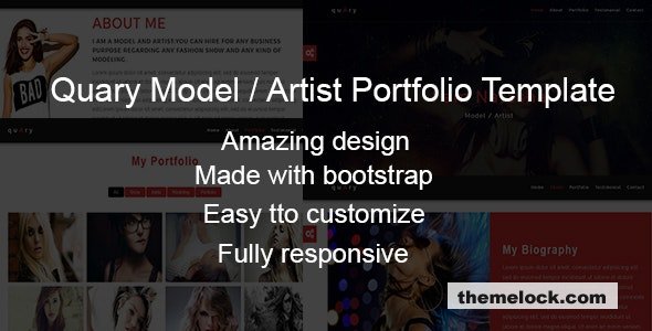 Quary - Model Artist Portfolio Template